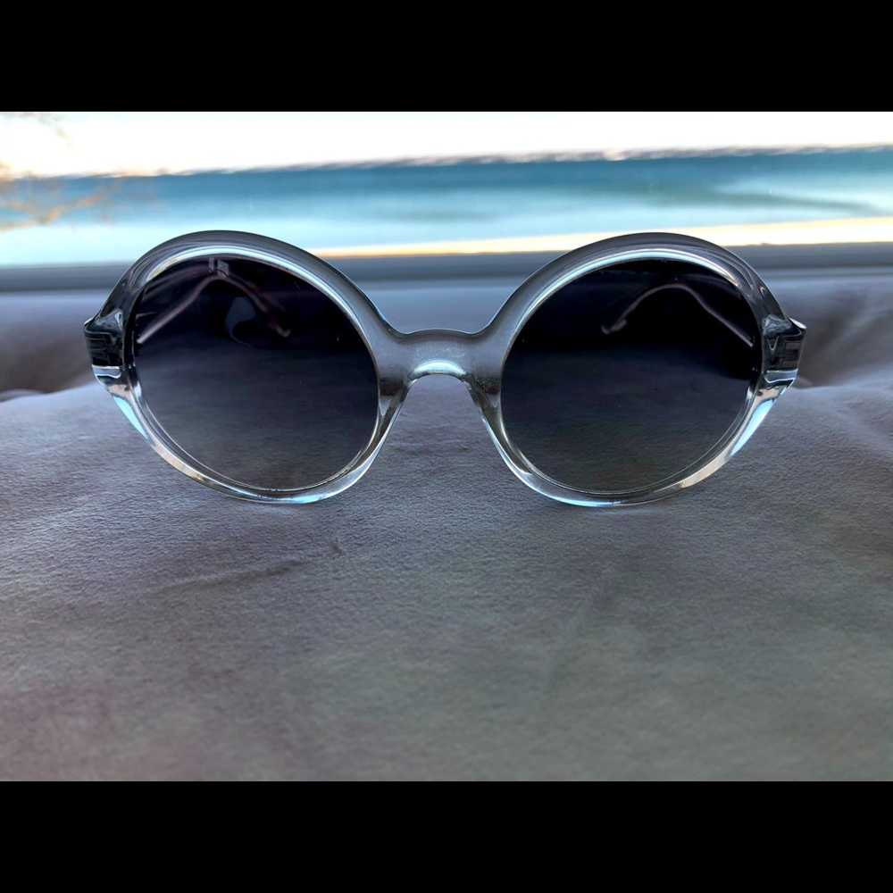 Paul Smith lucite clear round frame sunglasses